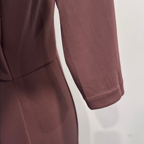 MANGO BROWN CUT-OUT LONG SLEEVE FORMAL DRESS SIZE 8 New w/ Tag - Picture 10 of 13